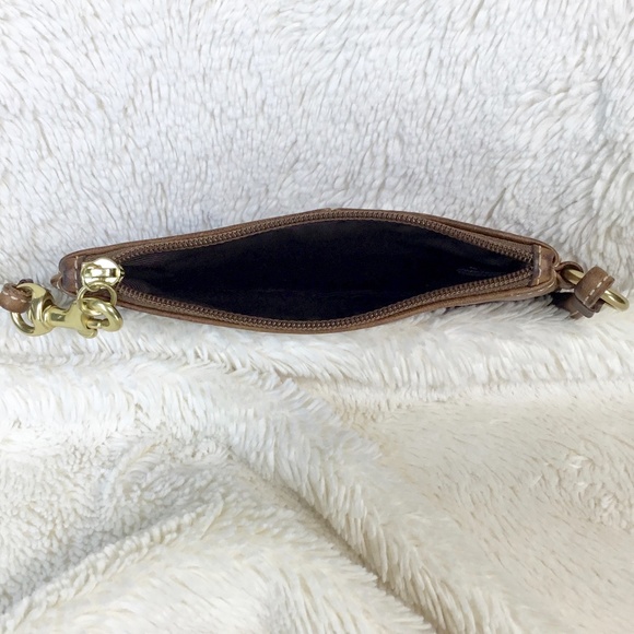 Coach Vintage Brown Leather Wristlet Rare - Picture 9 of 11